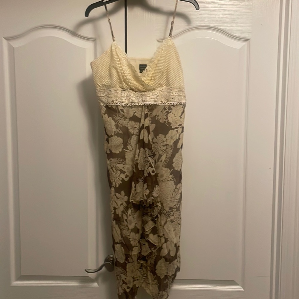 Tan and brown dress